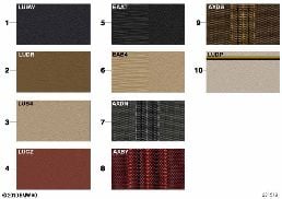 SAMPLES, UPHOLSTERY COLORS, LEATHER/FABR diagram for BMW X1 E84 28iX