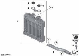 AUXILIARY RADIATOR, WHEELHOUSING diagram for BMW 5 Series F11 520i