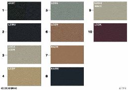 SAMPLES, UPHOLSTERY COLORS, LEATHER/FABR