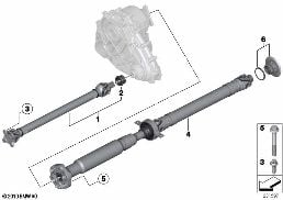 DRIVE SHAFT, 4-WHEEL diagram for BMW X4 F26 20dX