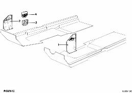 TRIM PANEL LEG ROOM diagram for BMW 7 Series E23 733i
