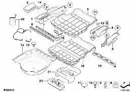 TRUNK FLOOR COMPARTMENT diagram for BMW 5 Series E61 LCI 525d