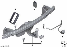 Römork bağlantısı elektrikli dönebilir diagram for BMW 5 Series F11 528i