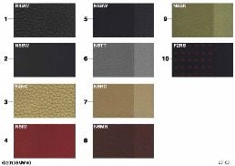 Colori imbottitura in pelle lato mod. diagram for BMW X5 E53 4.6is