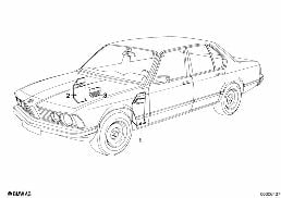 TRIM PANEL LEG ROOM diagram for BMW 7 Series E23 733i
