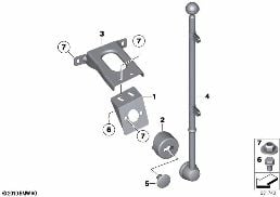 FLAG HOLDER diagram for BMW 7 Series F01 LCI 740dX