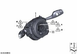 SWITCH UNIT STEERING COLUMN diagram for BMW X3 F25 28iX