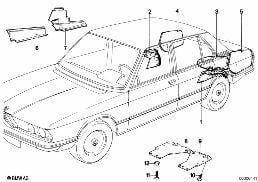 Revetement de coffre a bagages arr.g./D. diagram for BMW 5 Series E12 520