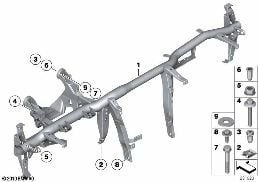 Taşıyıcı, Gösterge paneli diagram for BMW 7 Series F03 750LiS