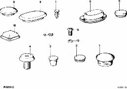 Bouchon de fermeture/obturateur diagram for BMW 5 Series E12 520