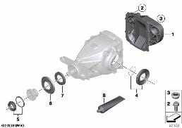 ファイナルドライブ シーリング セット iX diagram for BMW X3 F25 20dX