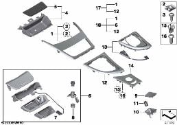 Anbauteile Mittelkonsole diagram for BMW 1 Series E87 120d