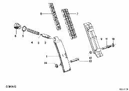 TIMING AND VALVE TRAIN-TIMING CHAIN diagram for BMW 7 Series E23 728i