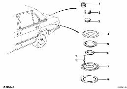 Bouchon de fermeture/obturateur diagram for BMW 5 Series E12 520