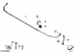 STABILIZER, REAR diagram for BMW X3 G01 30iX