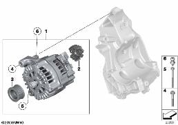 ALTERNATOR diagram for BMW X6 E71 30dX