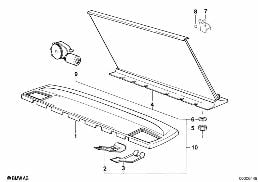 Ablegeboden/Sonnenschutzrollo diagram for BMW 7 Series E32 750iL