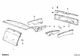 TRUNK TRIM PANEL diagram for BMW 7 Series E23 733i