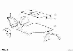 TRUNK TRIM PANEL diagram for BMW 7 Series E23 733i