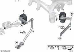HEADLIGHT VERTICAL AIM CONTROL SENSOR diagram for BMW X3 F25 35iX