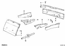 TRUNK TRIM PANEL diagram for BMW 7 Series E23 733i