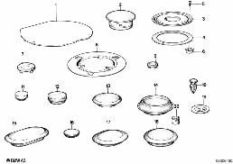 BLIND PLUG/PLUGS diagram for BMW 5 Series E28 M535i