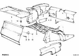 TRUNK TRIM PANEL diagram for BMW 5 Series E28 M535i
