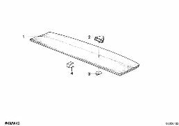 REAR WINDOW SHELF diagram for BMW 5 Series E28 M535i