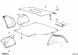 TRUNK TRIM PANEL diagram for BMW 7 Series E23 733i