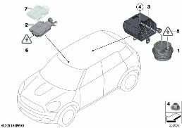 Diebstahlwarnanlage diagram for BMW MINI Paceman R61 Cooper