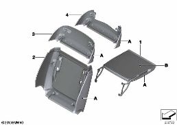 INDIVIDUAL REAR PARTITION/FOLDING TRAY diagram for BMW 7 Series F02 LCI 730Ld