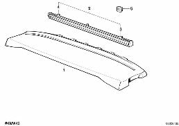 Tylna półka / Roleta przeciwsłon. diagram for BMW 3 Series E30 325ix