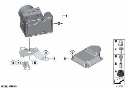 HYDRO UNIT DXC/FASTENING/SENSORS diagram for BMW X4 F26 20dX