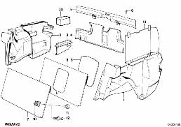 Обшивка багажного отделения diagram for BMW 3 Series E30 320i