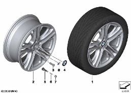 BMW LA WHEEL, M DOUBLE SPOKE 310 diagram for BMW X4 F26 28iX
