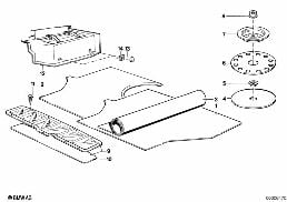 TRUNK TRIM PANEL diagram for BMW 6 Series E24 633CSi