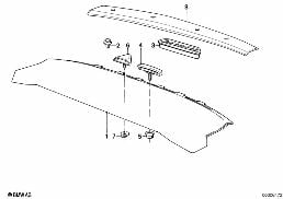 REAR WINDOW SHELF diagram for BMW 3 Series E30 325i