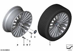 BMW LA WHEEL, MULTISPOKE 410 diagram for BMW 5 Series F11 LCI 520d
