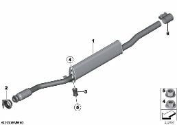 Vorschalldämpfer diagram for BMW MINI Paceman R61 Cooper