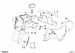 TRUNK TRIM PANEL diagram for BMW 3 Series E30 325i