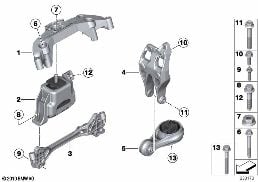 Motoraufhängung diagram for BMW MINI Paceman R61 Cooper