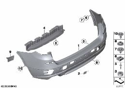 Bekleding achter diagram for BMW X3 F25 28iX