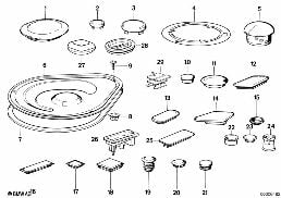 Verschlussdeckel/Verschlussstopfen diagram for BMW 7 Series E32 750iL