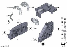 POWER DISTRIBUTION BOX diagram for BMW 7 Series F01 LCI 740dX