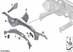 Anbauteile Motorraum diagram for BMW MINI Paceman R61 Cooper