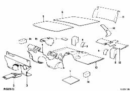 ฉนวนป้องกันเสียง diagram for BMW 3 Series E21 320