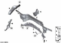 Anbauteile Motorraum diagram for BMW MINI R56 Cooper