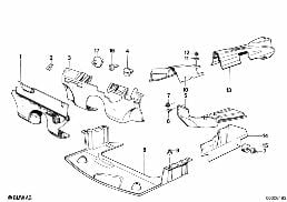 SOUND INSULATING FRONT diagram for BMW 6 Series E24 633CSi
