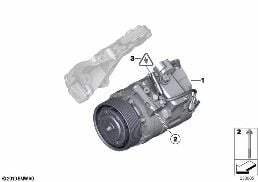 RP klima kompresörü diagram for BMW X3 F25 28iX