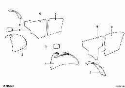 SOUND INSULATING REAR diagram for BMW 7 Series E23 733i